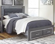 Ashley Furniture B214B3 Ashley Furniture B214B3 Lodanna - Queen Panel Bed With 2 Storage Drawers - Gray