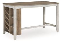 Ashley Furniture D394-32 Skempton - Rectangular Counter Table With Storage - White