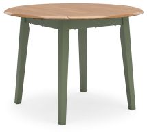 Ashley Furniture D401-15 Ashley Furniture D401-15 Gesthaven - Round Dining Room Drop Leaf Table - Natural / Green