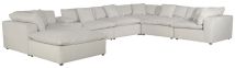 Jackson 4445/31/59/28/88/8-11 Jackson 4445/31/59/28/88/8-11 Posh - 8 Piece Modular Sectional With 3 Armless, 3 Corners, 1 Cocktail Ottoman, 1 Console - Porcelain