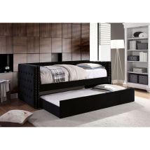 Furniture of America CM1739BK-BED Susanna - Daybed With Trundle - Black