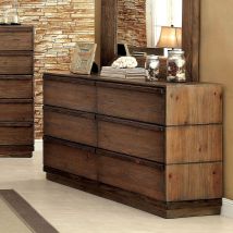 Furniture of America CM7623D Coimbra - Dresser - Rustic Natural Tone