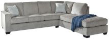 Ashley Furniture 87214S3 Altari - Right Arm Facing Corner Chaise With Sleeper 2 Pc Sectional - Alloy