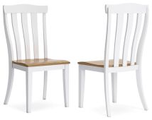 Signature Design by Ashley® D844-01 Ashbryn - White / Natural - Dining Room Side Chair (Set of 2)