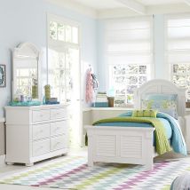 Liberty Furniture 607-BR-TPBDM Liberty Furniture 607-BR-TPBDM Summer House - 3 Piece Bedroom Set (Twin Panel Bed, Dresser & Mirror) - Oyster White
