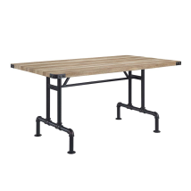 ACME DN01057 Edina - Dining Table - Oak & Sandy Black Finish