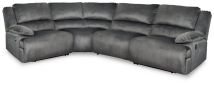 Signature Design by Ashley® 36505S31 Clonmel - Charcoal - 4-Piece Reclining Sectional