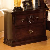 Furniture of America CM7571N Tuscan - Nightstand - Glossy Dark Pine