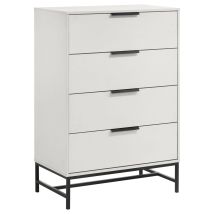 Coaster Fine Furniture 224865 Sonora - 4-Drawer Bedroom Chest - White