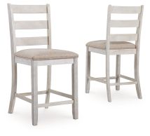Ashley Furniture D394-124 Skempton - Upholstered Barstool (Set of 2) - White