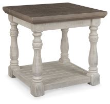 Ashley Furniture T814-3 Havalance - Rectangular End Table - Gray / White
