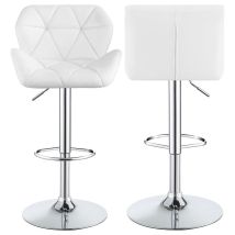 CoasterEveryday 100424 Berrington - Upholstered Adjustable Bar Stools (Set of 2) - White