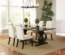 CoasterEssence 107411-S5 Parkins - 5 Piece Rectangular Dining Table Set - Rustic Espresso