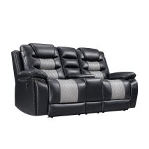 New Classic U7005-25P1-BKG New Classic U7005-25P1-BKG Nikko - Console Loveseat With Power Footrest - Black / Gray