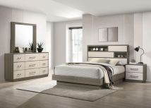 Coaster Fine Furniture 224981KE-S4 Fenwick - 4 Piece Eastern King Bedroom Set - Gray Oak