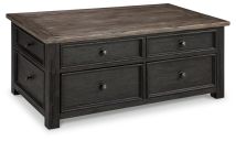 Ashley Furniture T736-20 Tyler Creek - Lift Top Cocktail Table - Grayish Brown / Black