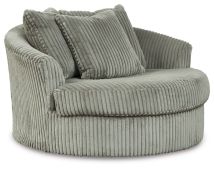 Ashley Furniture 2110521 Lindyn - Oversized Swivel Accent Chair - Fog