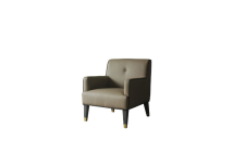 ACME 58818 House - Beatrice Accent Chair - Tan PU & Charcoal Finish