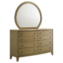 Coaster Fine Furniture 224923M Granada - 8-Drawer Dresser And Mirror - Natural Pine