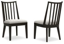 Ashley Furniture D841-01 Galliden - Dining Upholstered Side Chair (Set of 2) - Black