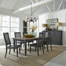Liberty Furniture 879-DR-7RLS Liberty Furniture 879-DR-7RLS Harvest Home - 7 Piece Rectangular Table Set - Chalkboard