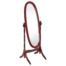 CoasterEveryday 3101 Foyet - Wood Adjustable Full Length Cheval Mirror - Merlot