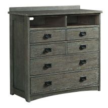Intercon OP-BR-N5806M-PEW-C Oak Park - Media Chest - Brushed Pewter