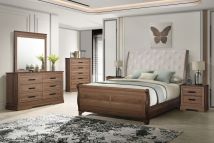 New Classic 00-B1828-36N New Classic 00-B1828-36N Coventry Hall - 5/0 Queen 6 Piece Bedroom Set (Bed, Dresser, Mirror, Chest, 2 Nightstands) - Brown