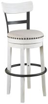 Ashley Furniture D546-530 Ashley Furniture D546-530 Valebeck - Tall UPH Swivel Barstool - White