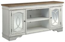 Signature Design by Ashley® W743-68 Realyn - Chipped White - XL TV Stand w/Fireplace Option