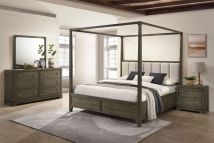 Coaster Fine Furniture 224931Q-S4 Gran Park - 4 Piece Queen Canopy Bedroom Set - Dark Cocoa