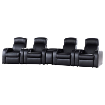 CoasterEssence 600001-S4B Cyrus - 5 Piece Upholstered Home Theater Seating - Black
