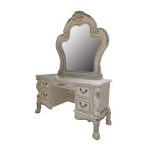 ACME BD01678 Dresden II - Vanity Desk - Bone White Finish