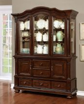 Furniture of America CM3350HB-SET Alpena - Hutch & Buffet - Brown Cherry