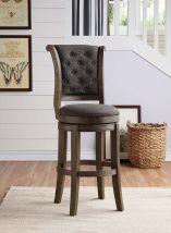ACME 96458 Glison - Bar Chair - Charcoal Fabric & Walnut