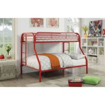 Furniture of America CM-BK931RD-TF Opal - Twin Over Full Bunk Bed - Red