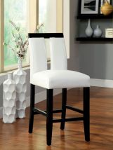 Furniture of America CM3559PC-2PK Luminar - Counter Height Chair (Set of 2) - Black / White