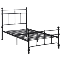 Coaster Fine Furniture 316001T Novak - Metal Twin Open Frame Bed - Matte Black