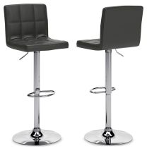 Ashley Furniture D120-130 Ashley Furniture D120-130 Bellatier - Tall UPH Swivel Barstool(Set of 2) - Black / Chrome Finish