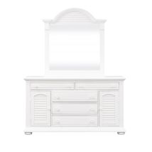 Liberty Furniture 607-BR-DM Summer House - Dresser & Mirror - White