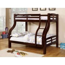 Furniture of America CM-BK618EX-BED Solpine - Twin Over Full Bunk Bed - Espresso