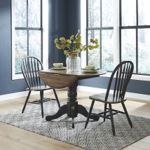 Liberty Furniture 186B-CD-3DLS Liberty Furniture 186B-CD-3DLS Carolina Crossing - 3 Piece Drop Leaf Set - Black / Antique Honey