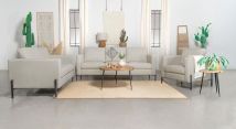 Coaster Fine Furniture 509901-S3 Tilly - 3 Piece Upholstered Track Arm Sofa Set - Oatmeal
