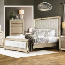 Furniture of America CM7195EK-BED Loraine - Eastern King Bed - Champagne