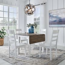 Liberty Furniture 617-CD-5DLS Liberty Furniture 617-CD-5DLS Landale - 5 Piece Drop Leaf Set - Chestnut & White