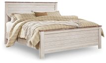 Ashley Furniture B267B10 Ashley Furniture B267B10 Willowton - King Panel Bed - Whitewash