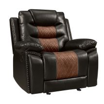 New Classic U7005-13-BRN Nikko - Glider Recliner - Two Tone Brown