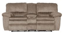 Jackson Furniture Industries 2409-2792/26 Reyes - Lay Flat Reclining Console Loveseat With Storage & Cupholders - Portabella
