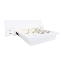 CoasterEssence 202990KE Jessica - Eastern King Platform Bed With Rail Seating - White