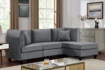 Furniture of America CM6499-SECT-S Sandrine - Sectional - Gray Fabric